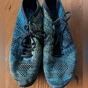 Nike Flyknit Racer Men’s Running Shoe Size 8 color way Blue Glow